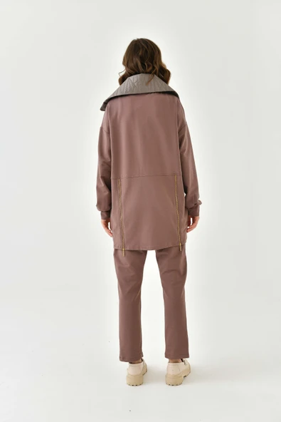 FTZ Women Kadın İki İp Kapitoneli Takım  Kahve 30614 - Resim 7