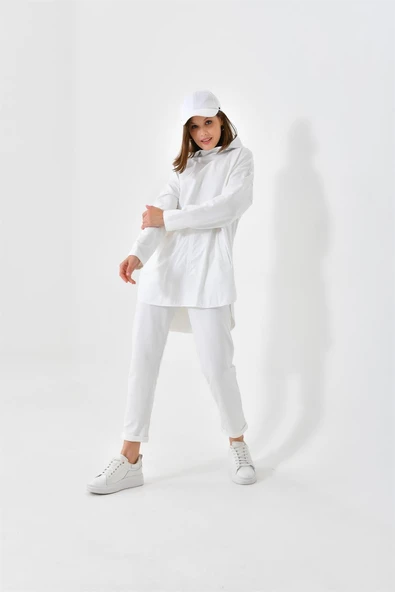 FTZ Women Kadın İki İp Paraşüt Detaylı Takım  Ekru 30615 - Resim 2