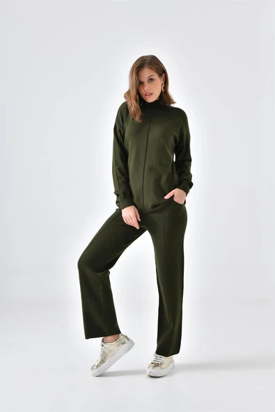 FTZ Women Kadın Basic İkili Takım  Haki 20582 - Resim 2