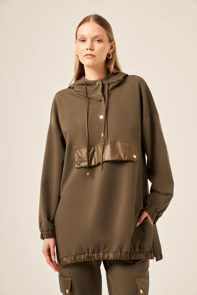 FTZ Women Kadın 2 İplik Takım  Haki 30612 - Resim 2