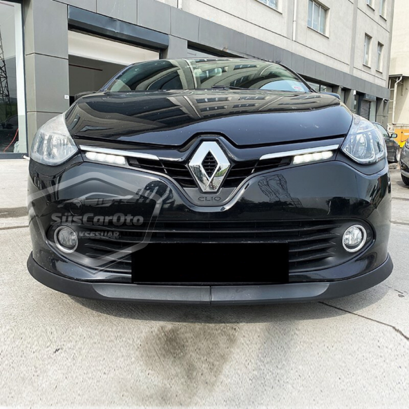 Renault Clio 4 2012-2020 Uyumlu Üniversal Astra H lip Esnek Ön Lip 2 Parça Tampon Altı Dil Karlık Ön Ek - 2