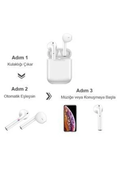 AbaTech XİAOMİ REDMİ 9/9A/9C/9T REDMİ UYUMLU PRO 5 KABLOSUZ BLUETOOTH KULAKLIK YENİ SÜRÜM - 5