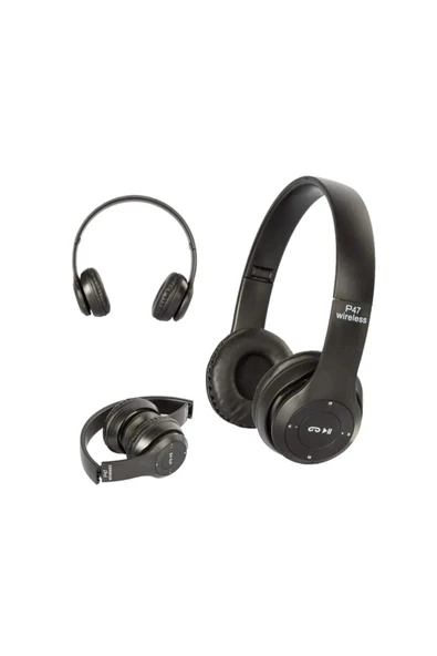 AbaTech XİAOMİ POCO X3 - POCO X3 PRO UYUMLU P47 WİRELESS BLUETOOTH KABLOSUZ KULAKLIK KATLANABİLİR