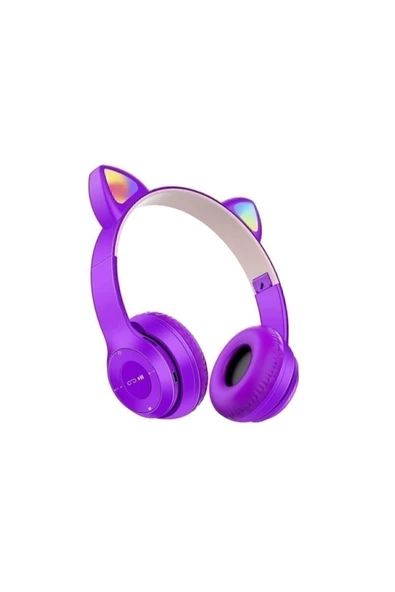 EFECE E&A P47m Kedi Kulak Bluetooth Kulaklık Kedi Kulak Wireless Kulaklık Mor - 2