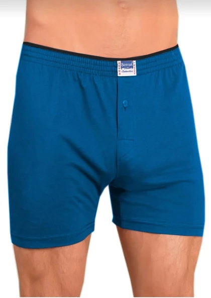 BERRAK 1099 ERKEK PENYE BOXER ŞORT TEKLİ  3XL MAVİ