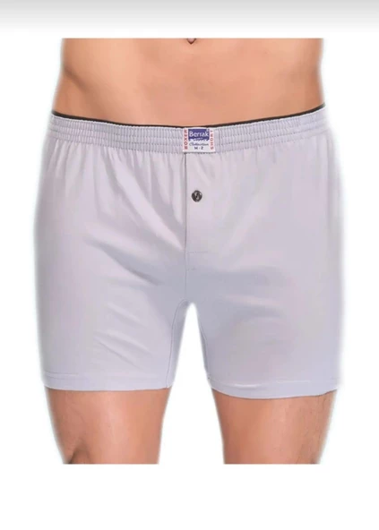 BERRAK 1099 ERKEK PENYE BOXER ŞORT TEKLİ  S GRİ