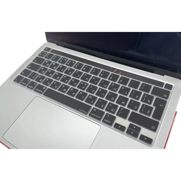 MacBook Pro Klavye Koruyucu Touch Bar Rusça UK Ters L Enter İnce Silikon 13 M1-M2 ve 16 inç Uyumlu ürün görseli 1