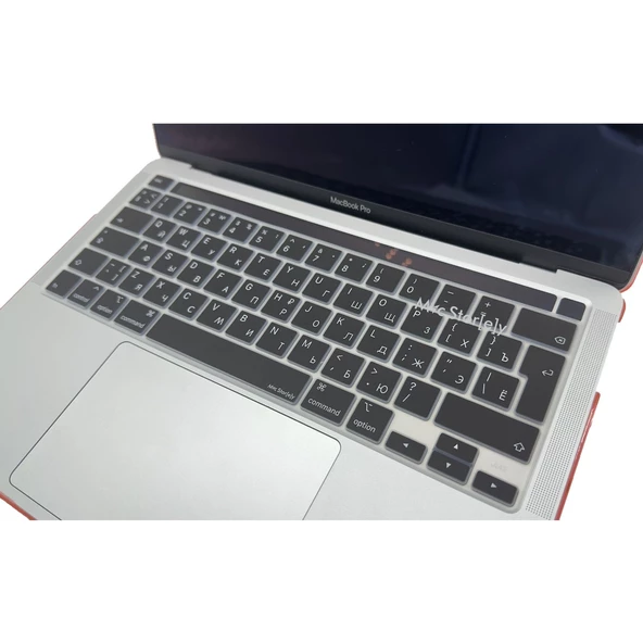 Rusça Klavye Macbook Pro M1-M2, 13inç Kılıf (Touchbarlı Pro) A2338 A2251 A2289 A2141 ile Uyumlu