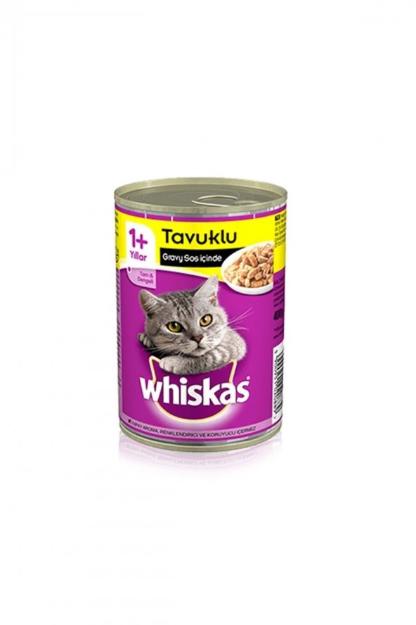 Whiskas With Chicken Tavuklu Konserve Kedi Maması 400 Gr