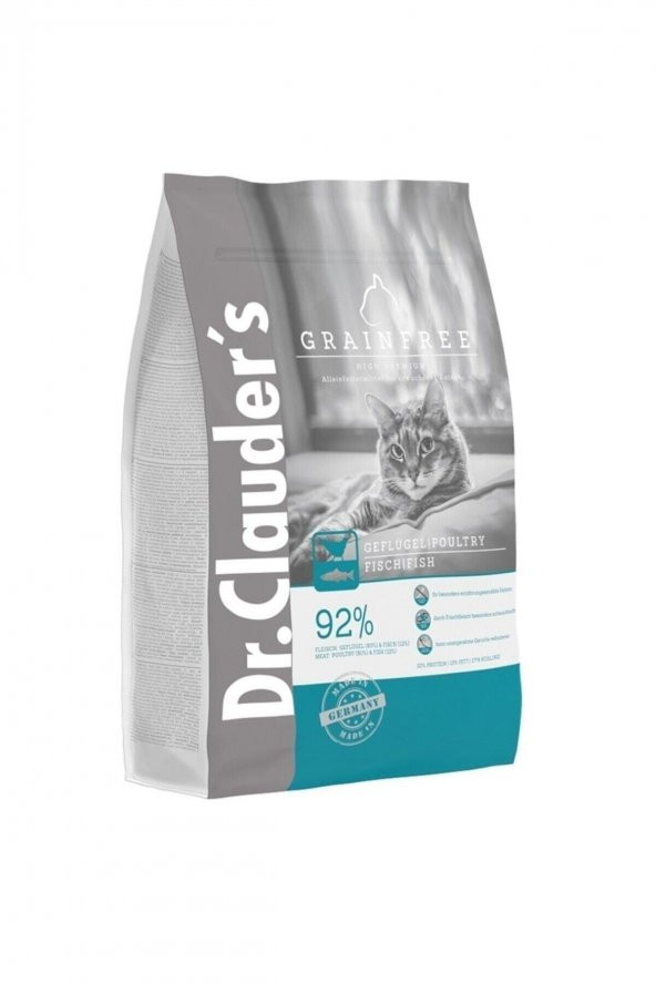 Dr.Clauder's Glutensiz Grain Free Tavuklu Balıklı Kedi Maması 4kg