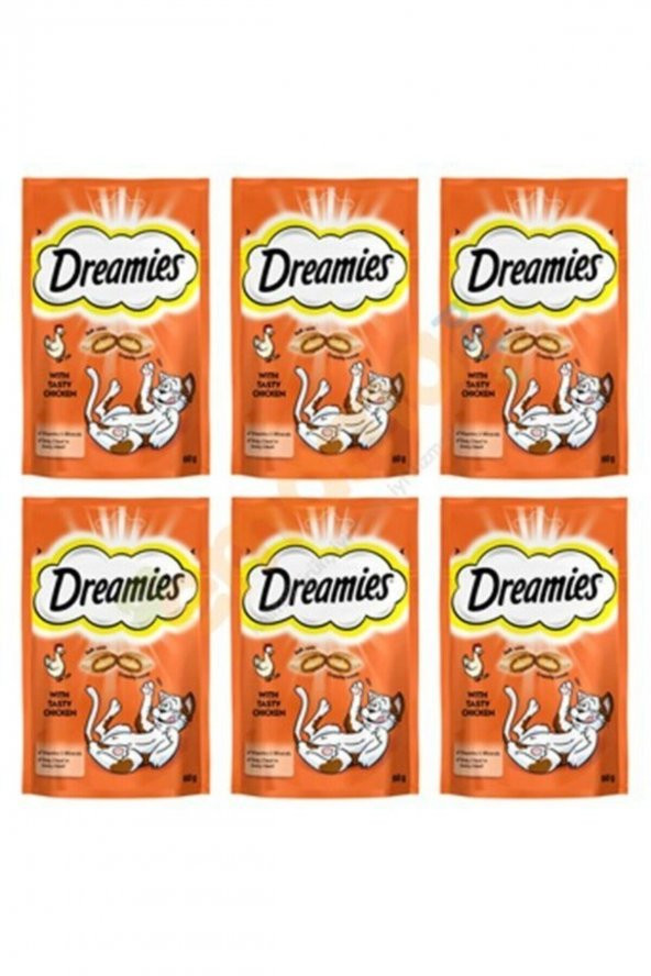 Dreamies Tavuklu Kedi Ödülü 60 gr X 6 Adet