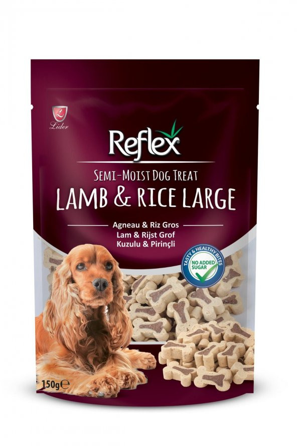 Reflex Kuzulu ve Pirinçli Yarı Yumuşak Köpek Ödül Maması 150gr