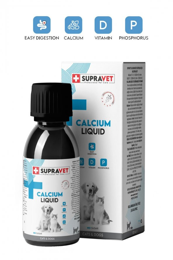 Calcium Kedi Ve Köpek İçin Sıvı Kalsiyum Damla 100ml