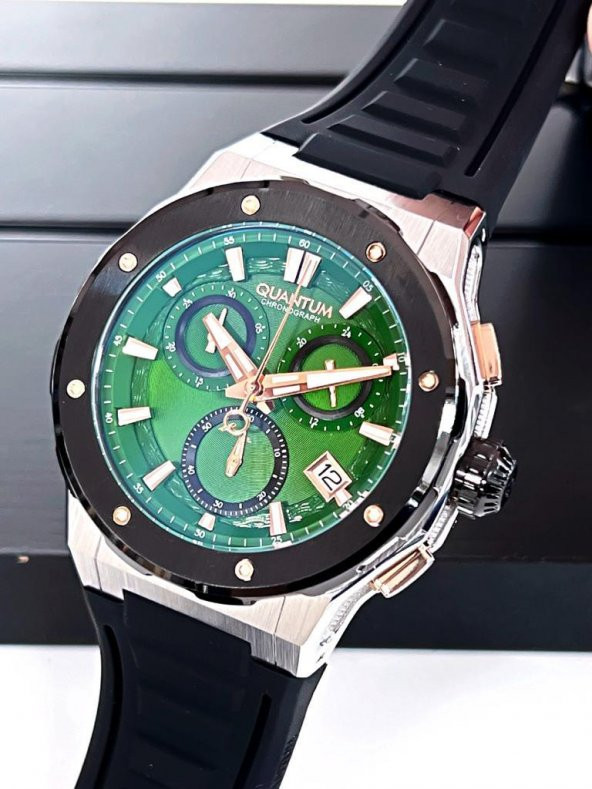 HNG1082.371 İç Fonksiyonları Aktif 10 Atm Anti Alerjik Silikon Kordonlu Erkek Kol Saati+Bileklik ürün görseli