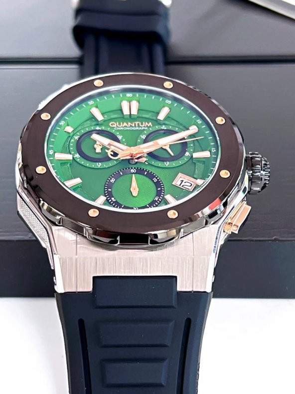 HNG1082.371 İç Fonksiyonları Aktif 10 Atm Anti Alerjik Silikon Kordonlu Erkek Kol Saati+Bileklik - Resim 4