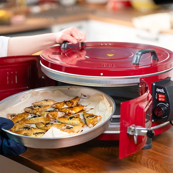 Akel Ön Gözetlemeli, Termostatlı, Orta Boy Yuvarlak Davul Fırın Af008 - Resim 1