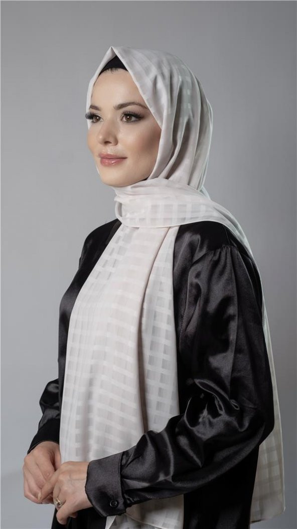 Taş Desenli Şal Şifon Kumaş Kareli Çizgili 202107_46 ürün görseli 1