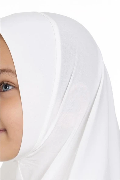Krem Pratik Hazır Geçmeli Genç Tesettür Bone Sandy Kumaş Düz Hijab 2312_40 - 8