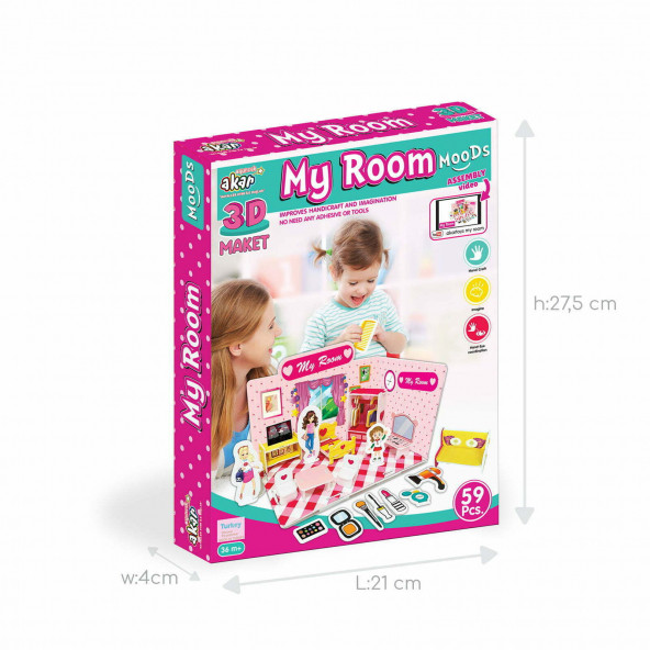 3D PUZZLE MAKET BENİM ODAM. - 2