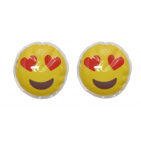 KALPLİ EMOJİ ŞEKİLLİ CEP SOBASI,EL ISITICI,2 ADET SICAK SU TORBASI PVC  9cm - 3