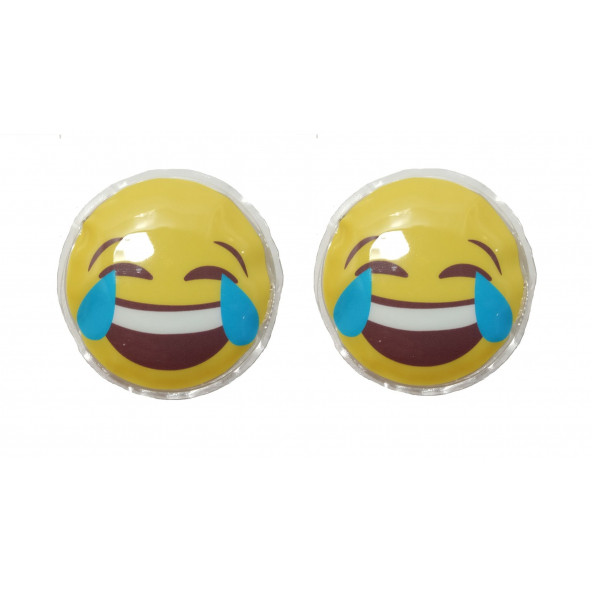 GÜLEN EMOJİ ŞEKİLLİ CEP SOBASI EL ISITICI,2 ADET SICAK SU TORBASI PVC  9cm - 3