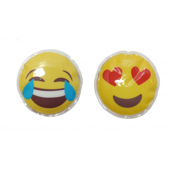 EMOJİ ŞEKİLLİ CEP SOBASI,EL ISITICI,2 ADET SICAK SU TORBASI PVC  9cm - 3