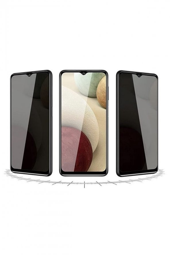 Samsung Galaxy M22 Hayalet Ekran Koruyucu 6D Kırılmaz Cam Gizlilik Korumalı - Ekranı Tam Kaplar