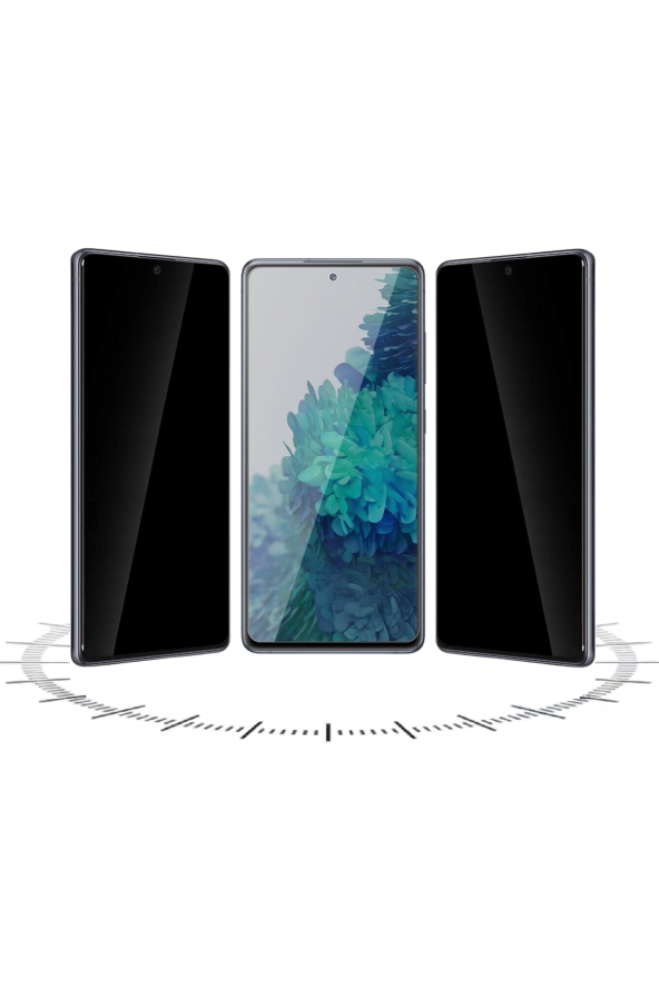 Samsung Galaxy A72 Hayalet Ekran Koruyucu 6D Kırılmaz Cam Gizlilik Korumalı - Ekranı Tam Kaplar