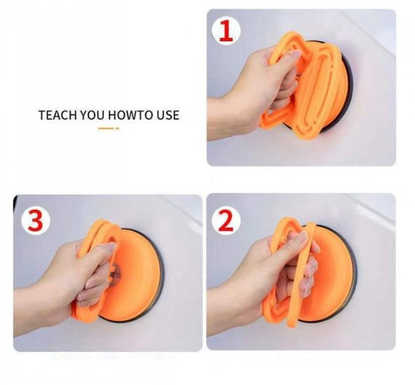 Oto Büyük Boy Göçük Giderici Güçlü Vantuz Siyah - 4