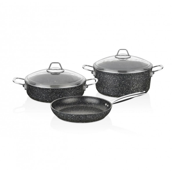 Falez Black Line Granit Set 5 Parça