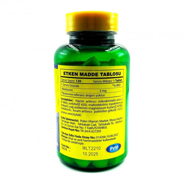 Vitapol Melatonin 3 Mg Çilekli Ağızda Dağılan 120 Tablet - Resim 2