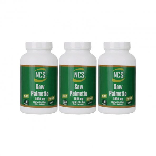 Ncs Saw Palmetto 1000 Mg 180 Tablet x 3 Adet ürün görseli