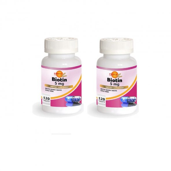 Force Nutrition Biotin 5 Mg 120 Tablet 2 Kutu ürün görseli