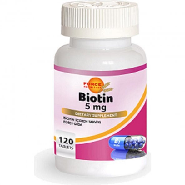 Meka Nutrition Force Nutrition Biotin 5 mg 120 Tablet ürün görseli