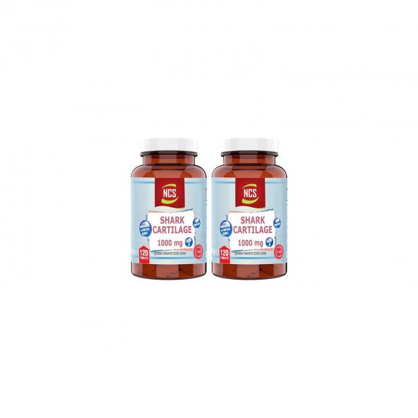 Ncs Köpek Balığı Kıkırdağı + Demir + Vitamin D 3 + Shark Cartilage 120 Tablet x 2 Kutu