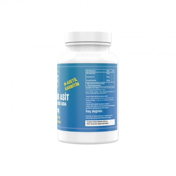 Ncs Alpha Lipoic Acid 200 mg Coenzyme Q10 100 mg L-Carnitine 100 mg 90 Tablet Koenzim Q10 ürün görseli