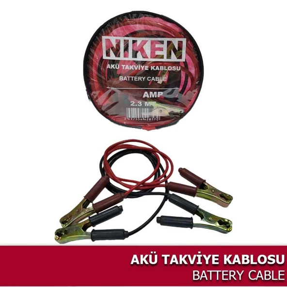 Niken Akü Takviye Kablosu Seti 1200 Amp 2,3Mt 046 002 05 01