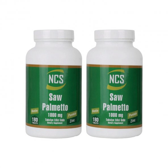 Ncs Saw Palmetto 1000 Mg 180 Tablet x 2 Adet