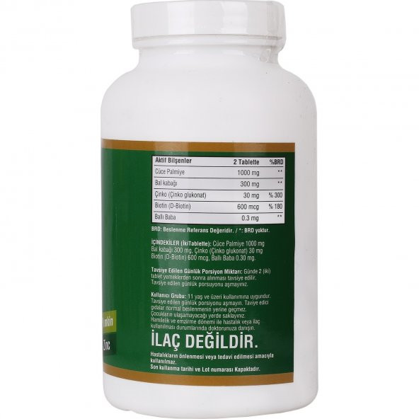 NCS Saw Palmetto 1000 Mg Pumpkin Biotin Zinc Complex 2 KUTU 360 TABLET - Resim 2