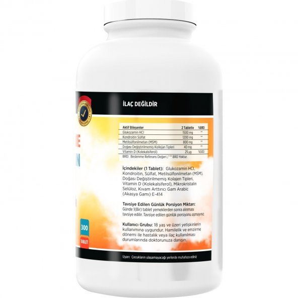 Flx Glucosamine Chondroitin Msm Collagen Vitamin D 300 Tablet + Nevfix 400 Iu Sprey 20 ml - 2