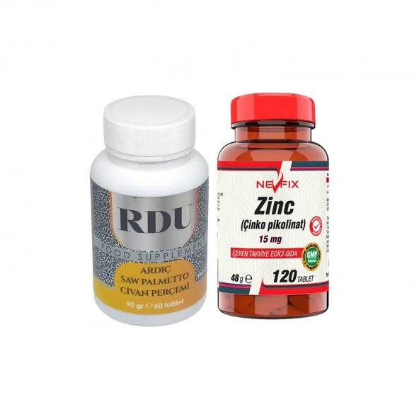 Rdu Prosgold Ardıç Saw Palmetto Civanperçemi Erkekler Sizin İçin 60 Tablet Nevfix Çinko 120 Tablet ürün görseli