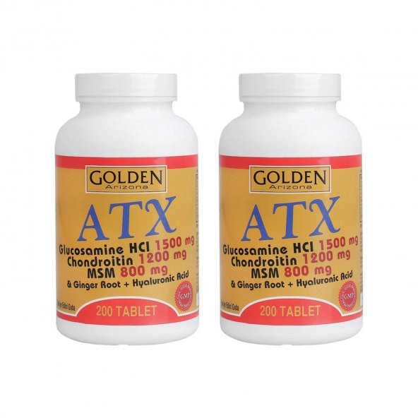 Golden Arizona Atx Gluco Samine Chondroitin Msm 200 Tablet x 2 Adet