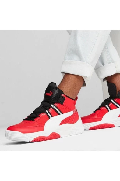 Puma Rebound Future NextGen Unisex Spor Ayakkabı Kırmızı Beyaz Siyah 36-48 - Resim 7