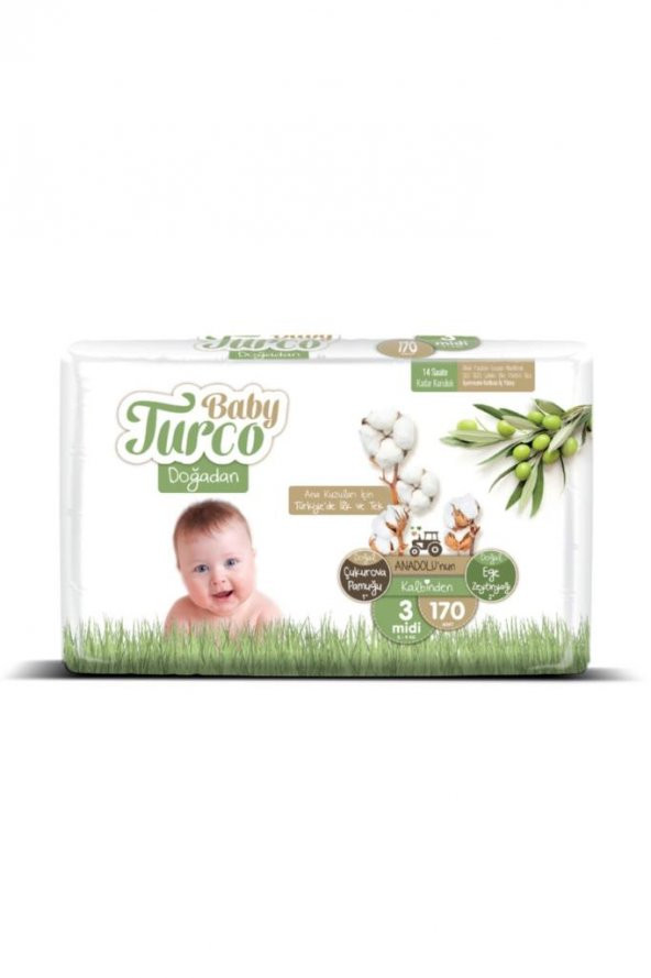 Baby Turco Doğadan 3 Numara Midi 170 Adet - 2