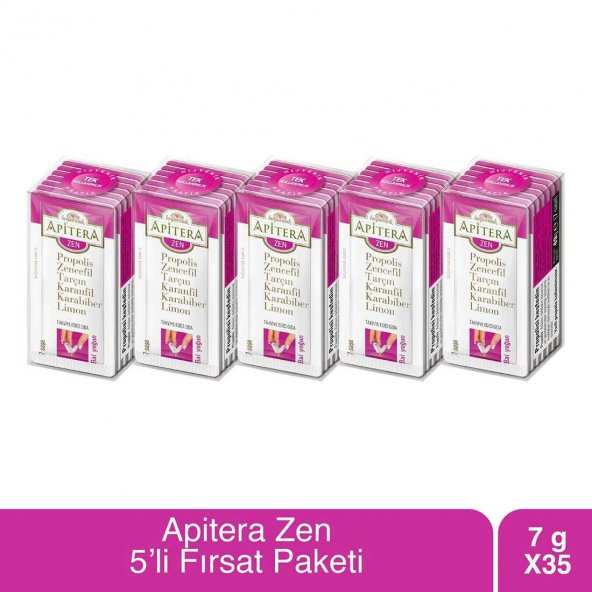 Apitera Zen 7 g x 35 Adet (Propolis, Bal, Zencefil, Limon)