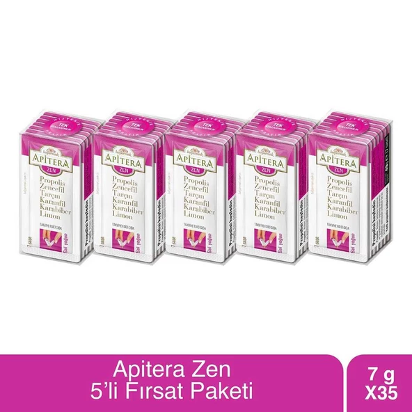 Apitera Zen 7 g x 35 Adet (Propolis, Bal, Zencefil, Limon)