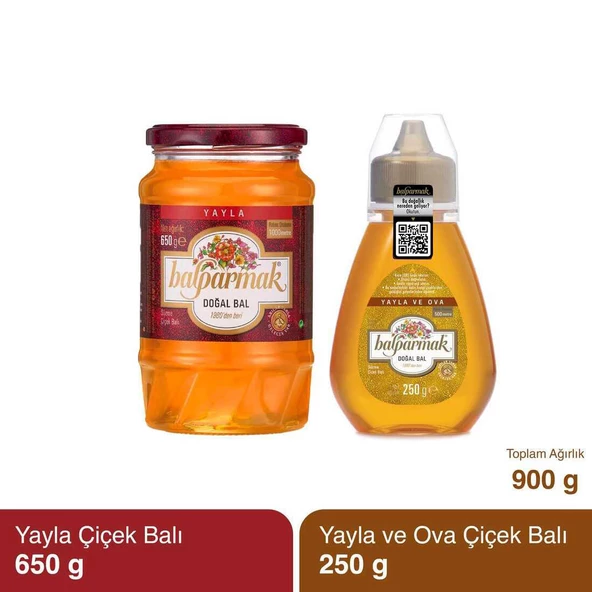 Balparmak 2’li Fırsat Paketi 900 g (650 g Yayla Balı ve 250 g Çıtkapak Yayla ve Ova Balı)