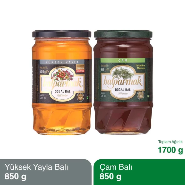 Balparmak 2li Fırsat Paketi (Çam Balı 850 g ve Yüksek Yayla Çiçek Balı 850 g)