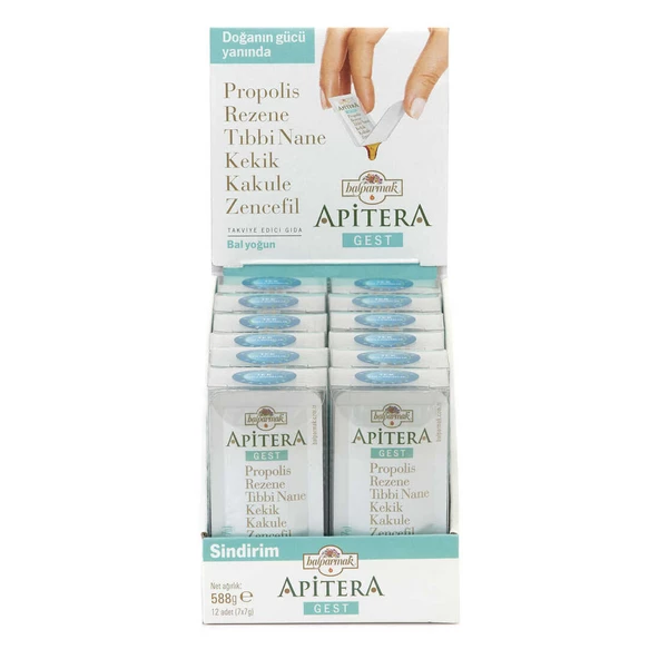 Apitera Gest 7 g x 84 Adet (Propolis, Bal, Rezene,Kekik,  Nane)