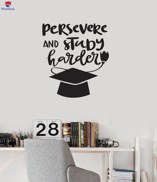 Oturma Odası, Ofis, Dükkan Duvar Sticker Çalışma Alıntı Üniversite Okul Sınıf Dekor Iç Çıkartmalar